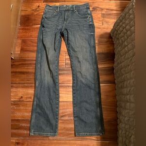 Wrangler Retro Slim Straight Jeans Men’s Dark Wash Size 29×34 | Western Cowboy